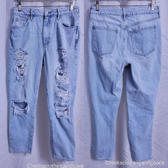 Pacsun Mom Jean Distressed Light Wash Jeans Women's size 29 - Picture 11 of 12